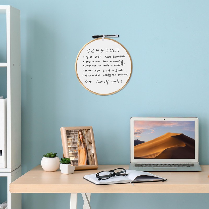 Mr. Pen- Round Dry Erase Board, 11.5” with a Black