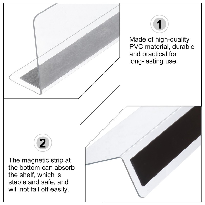 Plastic Shelf Divider- 2. 3 H x 7. 8 L