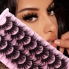 FADVAN False Eyelashes Faux Mink Lashes 6D Volume Full Cat
