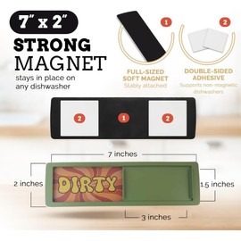 Funny Dishwasher Magnet Clean Dirty Sign, Dirty Clean Dishwasher Magnet, Clean/Dirty Magnetic Sign, Retro Mid Century Modern Kitchen Decor