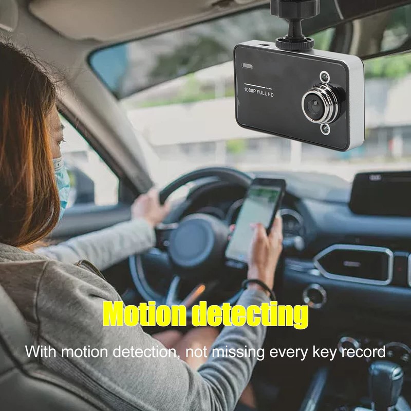 Dash Cam, K6000 HD Front for Cars, 2.4 Inch 1080P