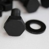 20x Black Nylon Hex Head, M10 x 25mm, Plastic Nuts