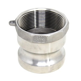 3/4'' Female NPT x 1/2" Male Camlock Adapter - 316 Stainless Steel Type A - FNPT x MCAM Fitting, Durable, Corrosion Resistant for Industrial Use