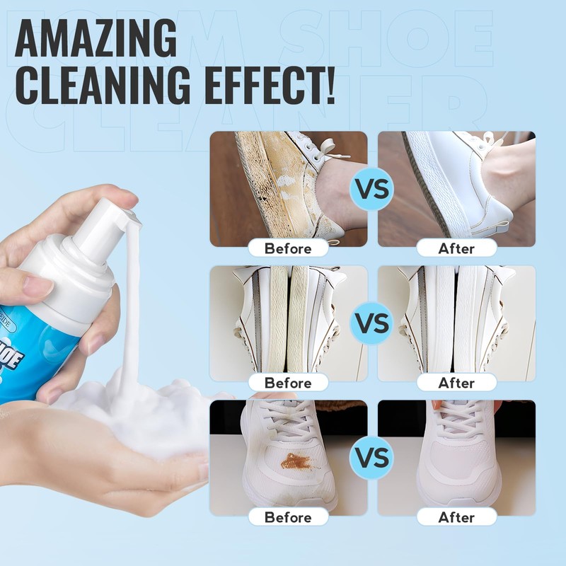 LANBEIDE Shoe Cleaner, Shoe Cleaning Kit-6.76 Oz Sneaker Cleaner with