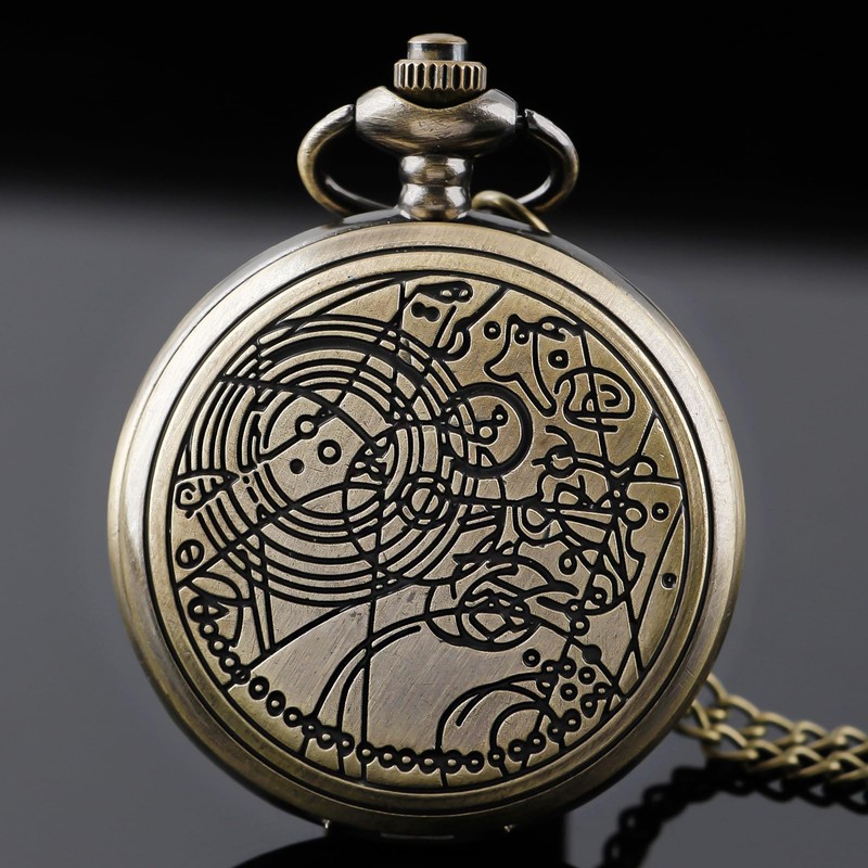 Nostalgia Movie Theme Design Alloy Quartz Pocket Watch with Necklace