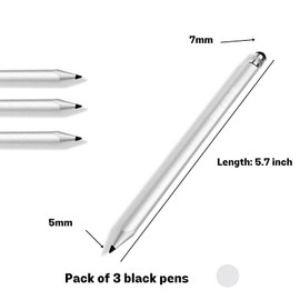 Tek Styz Pro Stylus Capacitive Pen Upgraded Works for Plantronics Voyager Legend UC P/N 87670-01 with Custom High Precision Touch Full Size 3 Pack! (Silver)