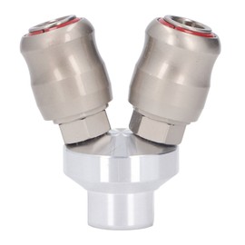 Air Hose Splitter 2 Way Carbon Steel Automatic Pneumatic Quick Connector for Industry ARO Automotive