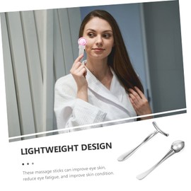 Healeved 2pcs Delicate Cream Applicator Facial Massage Roller for Eye Area Portable Eye Cream Tool to Reduce Puffiness and Convenient for Beauty Routine