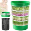 AOMGD 4-Tier Sprouts Growing Tray,Microgreens Growing Kit with Sprout Lid,