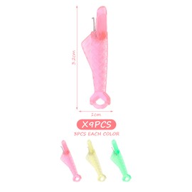 Pack of 9 Mini Fish Needle Threader, Plastic Needle Threader, Hand Sewing Needle, 2-in-1 Seam Ripper and Needle Threader, Automatic Plastic Needle Threader, Double Sided Needle and Thread