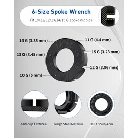 Pawfly Bike Spoke Wrenches, Bike Spoke Tool Kit with 3 Bicycle Tire Levers, Bicycle Spoke Wrench Tools, Bicycle Rim Truing Tool Set, Bike Rim Correct Kit, 8-Piece Bike Repair Tool Kit