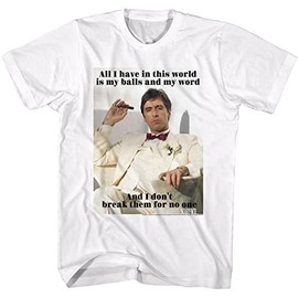 Scarface Break White Adult T-Shirt Tee