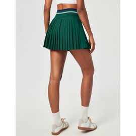 IUGA Pleated Tennis Skirt High Waisted Golf Skirts for Women with Pockets Athletic Skirt Skort with Build-in Shorts