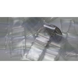 1212-S Original Mini Ziplock 2.5mil Plastic Bags 1/2" x 1/2" Reclosable Baggies (Clear, 3 Pack of 100 Bags)