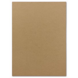 50 DIN A5 Single Cards Kraft Paper Sheets – Sand Colours/Natural Brown – 300 g/m² – 14.8 x 21 cm – Craft Sheet Photo Card Craft Paper Coloured Card – Colourful