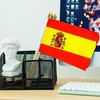 TSMD Spain Stick Flag Spanish Small Mini Hand Held Flags,5x8