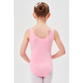 Ballet leotard "Lissy" with wide straps, Pink, 128/134 9-10 years
