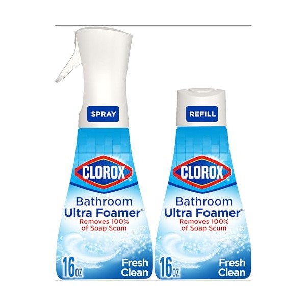 CLOROX Clorox Bathroom Ultra Foamer, Household Essentials, Fresh Clean, 1