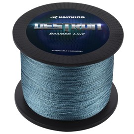 KastKing Destron - Línea de pesca trenzada, gris, 20 libras, 600 yardas