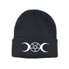 Darkside Pentagram Moon Beanie Hat Black