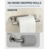 RARXTR Toilet Paper Holder Adhesive or Screw Stainless Steel Brushed