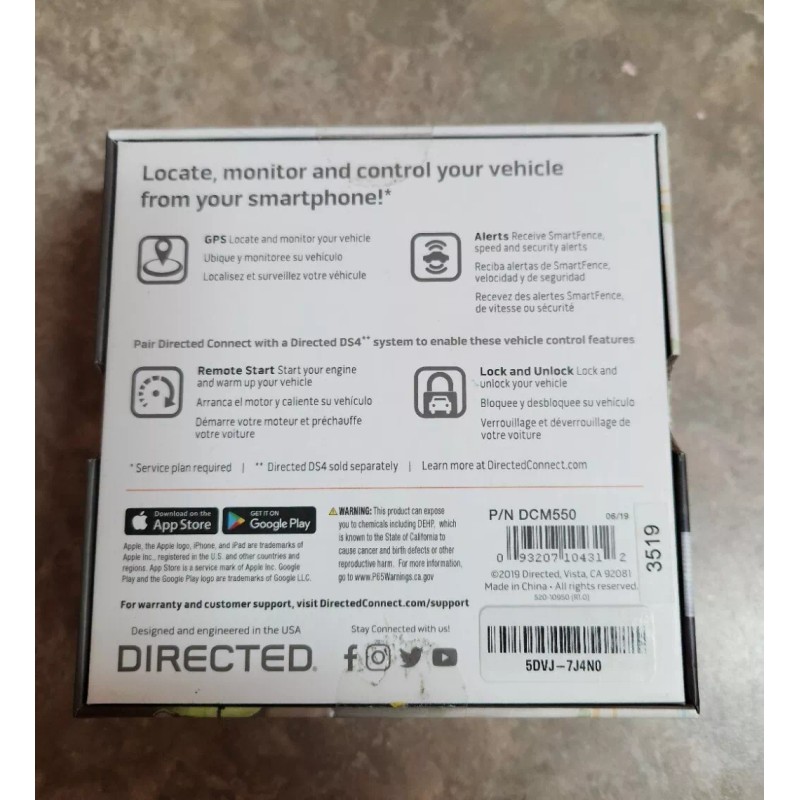 DIRECTED CONNECT DCM550 PRO 4G GPS Monitor & Tracking Plug