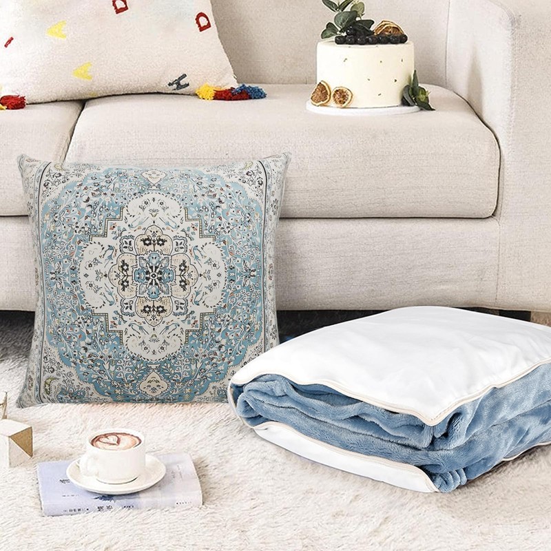 ZSYTZL Boho Throw Pillow Covers 20x20 inch Set of 2,Linen