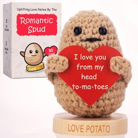 Romantic Gift for Girlfriend - Knitted Crochet Potato with 30 Replaceable Love Notes - Fun Romantic Gift Idea for Girlfriend Wife Couples - Christma Stocking Stuffers for Women