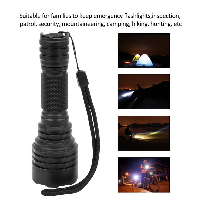 Outdoor Emergency Flashlight Portable Multifunctional Waterproof Hunting Torch White Light