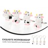 FOMIYES 10pcs Creative Cartoon Cow Keychains Alloy Keychain Set Bag