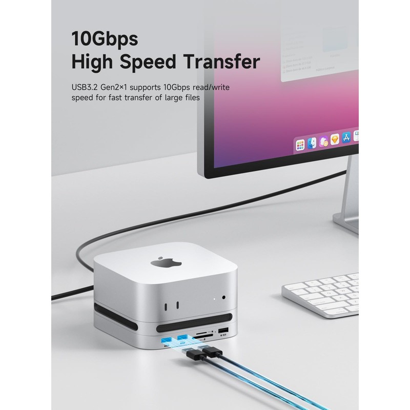 Hagibis Mac Mini M4 Hub with M.2 SSD Enclosure &