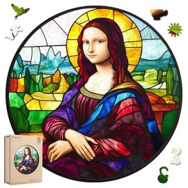 MYS AUR Mona Lisa Puzzles for Adults 500 Pieces, Fine Art Wooden Puzzles Collection Toy Jigsaw Puzzles Birthday Gifts Family Game 16.5"*16.5"