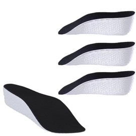 Lcyiweu Orthotic High Cushion Insole - Arch Support, Plantar Fasciitis & Flat Feet Relief (2 Pairs, Black, 3.5cm)