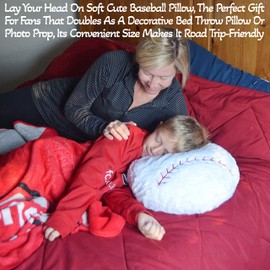 CatchStar Stuffed Baseball Pillow Plush Fluffy Ball Throw Soft Durable Sports Toy Gift for Kids Room Decoration Winter Style