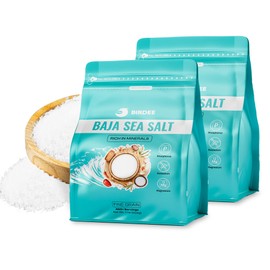 Birdee Baja Mineral Sea Salt – 35.2 oz, Fine Grind, Unrefined with 90 Trace Minerals, Low Sodium, Hand Harvested, Keto and Paleo Friendly
