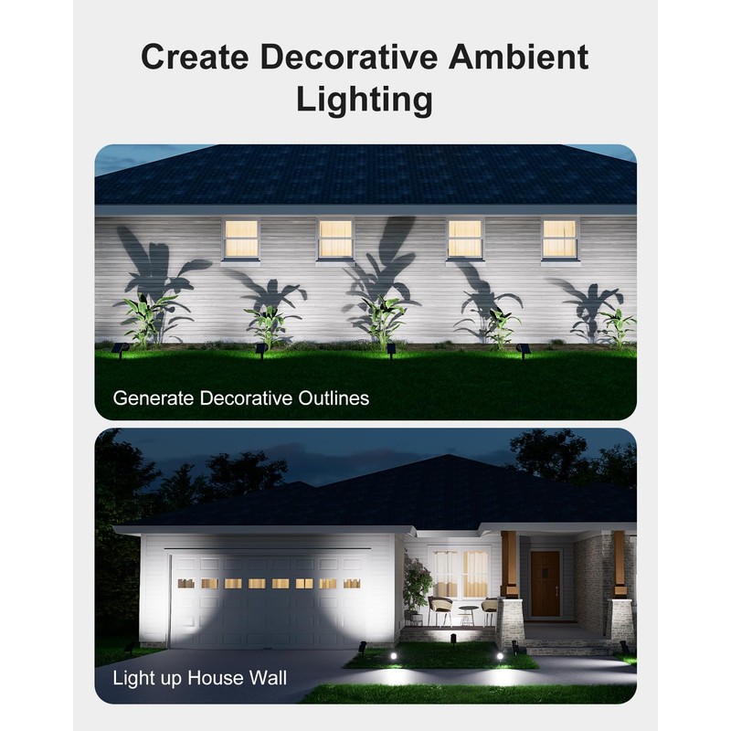 Solar Spot Lights Outdoor Waterproof for Flag, Palm Tree, Pole,
