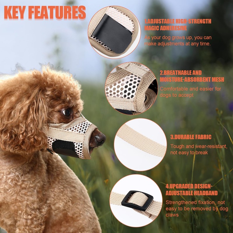 Muzzle for Dog, Soft Pet Muzzle to Stop Chewing Puppy