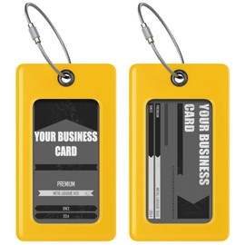 Luggage Tags Business Card Holder by TUFFTAAG - Durable Travel ID Bag Tag, Secure & Flexible, Perfect for Suitcases, Backpacks, and Carry-Ons, Easy Identification