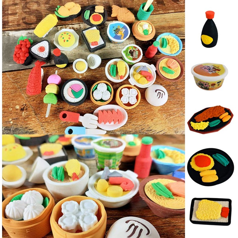 Ranvi 30PCS Kids Eraser, Mini Puzzle Pencil Eraser for Kids