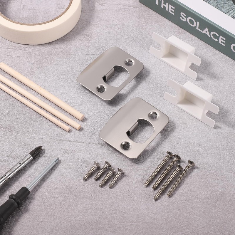 1 Set Door Strike Plate, Standard Door Latch Restorer Striker