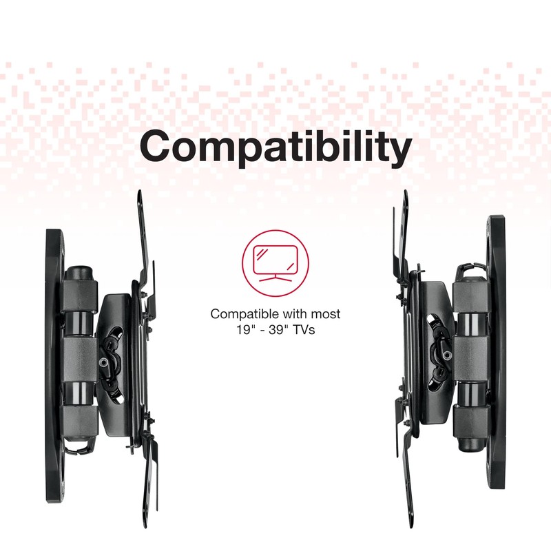 Rocketfish - Full-Motion TV Wall Mount for Most 19" -
