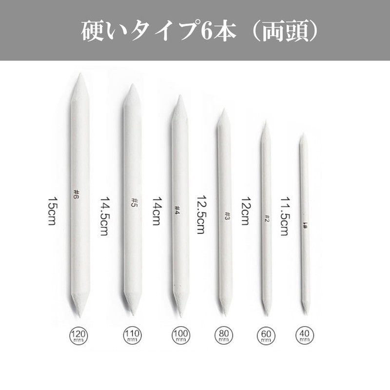 HappyHome Paper Rubbing Brush 15 Pieces, Pastel Painting, Drawing Pencil,
