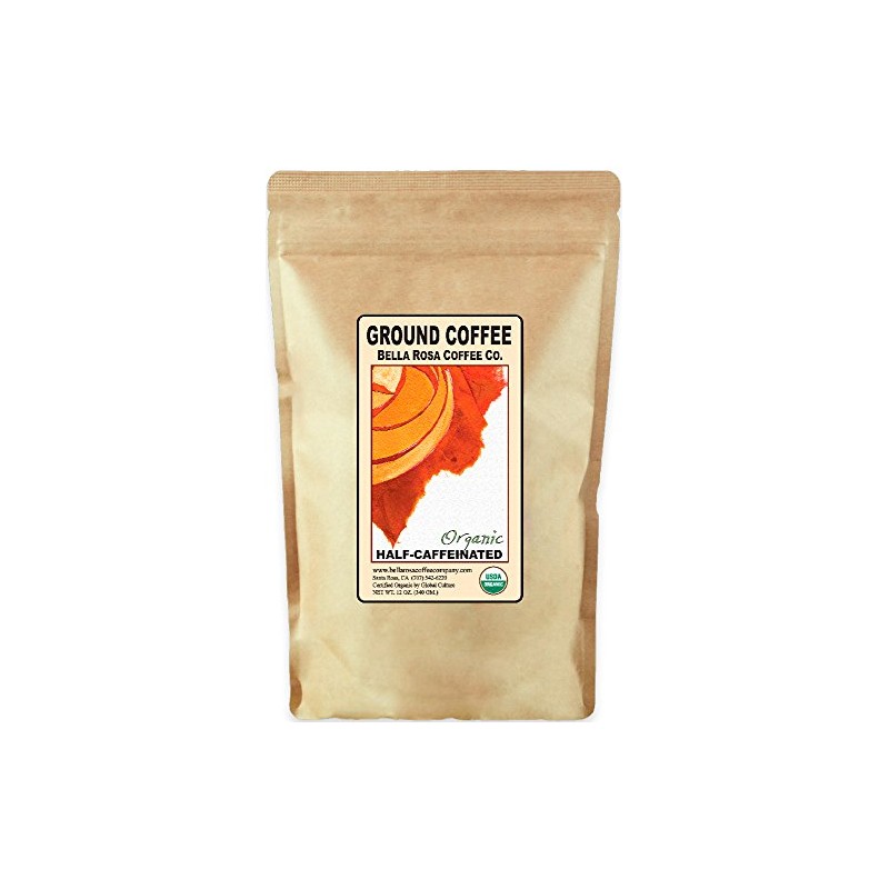 Organic Half-Caff, 12 oz. Fresh Ground Coffee, Medium Roast