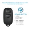 Keyless2Go Repuesto para Llave de Coche con 3 Botones FCC