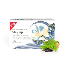 H&S Stay Up with Vitamin C and B6: Herb Sweet Tea with Green Tea Extract, Guarana, Acai and Curcuma Combined with Vitamins 20 x 1.5g