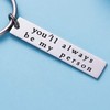 You’ll Always Be My Person Stainless Steel Rectangle Keychain Keyring