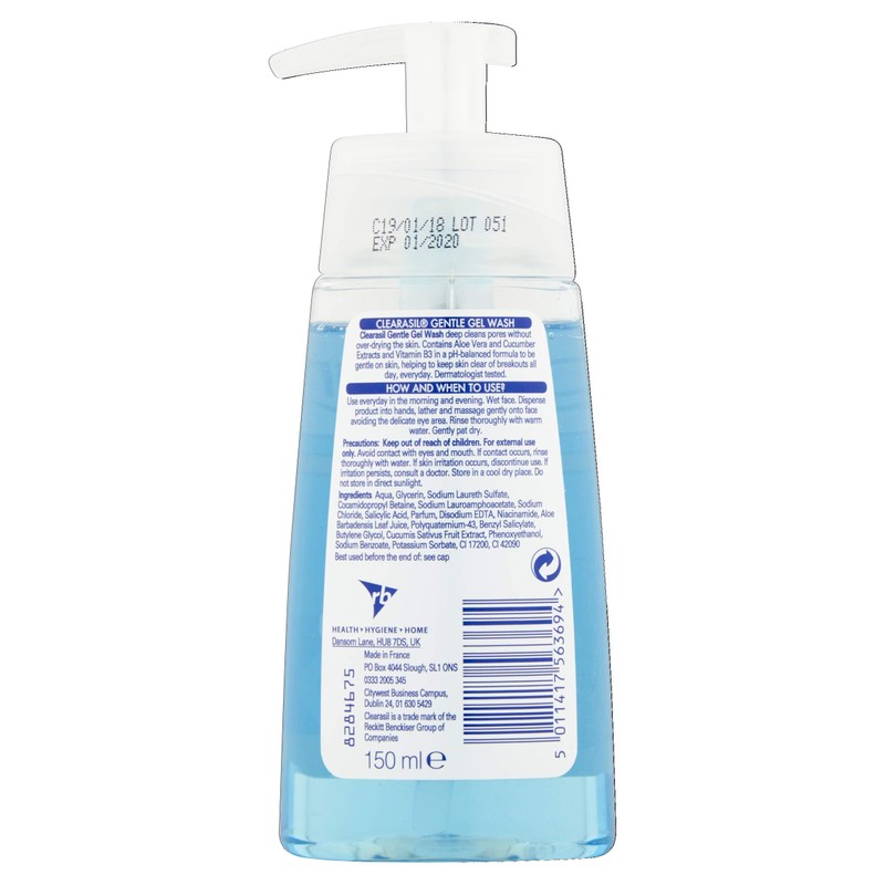 Clearasil Gentle Wash Gel 150 ml