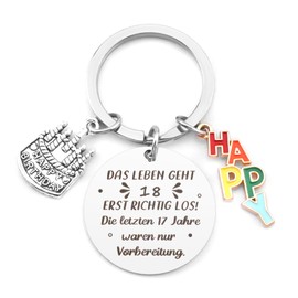 Gifts for 18th Birthday Girl Boy Keyring 18th Birthday Gift Cool Gift Ideas 18th Birthday 18th Birthday Son Daughter Sister Gift Graduation 18 Years Gift Ideas, 18th birthday keychain