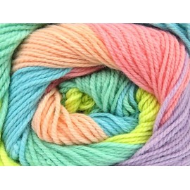 Ice Yarns Magic Light - Self-Striping Acrylic, DK Weight 393 Yards (360 Meters) 3.53 Ounces (100 Grams) Lilac, Pink, Blue, Green and More