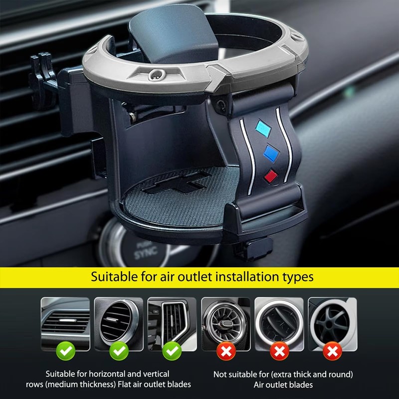 AIMALL Car Cup Holder Adjustable Air Vent Drink Holder with